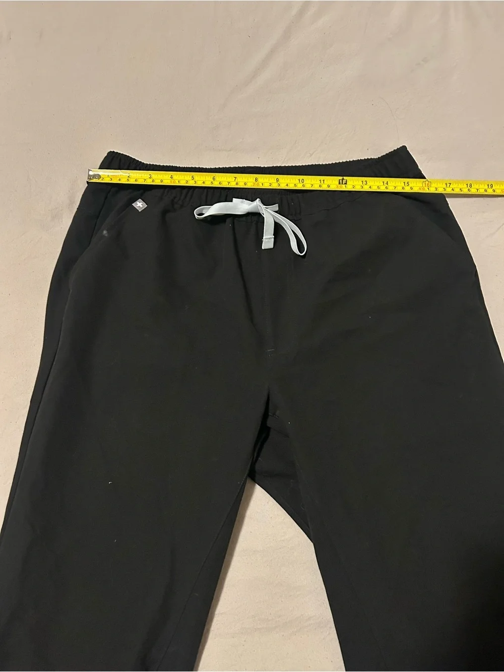 Figs Men's Black technical collection Pants with White Drawstring. Unisex,